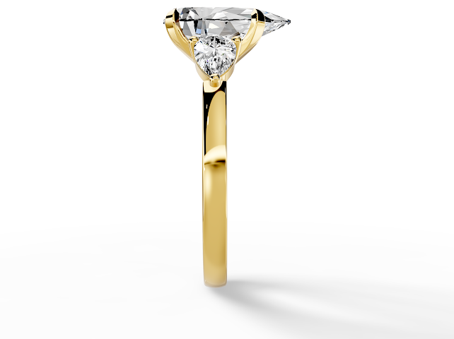 Pear 3 Stone Design