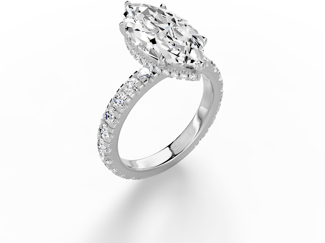 Marquise Hidden Halo Thin Series 2.00MM