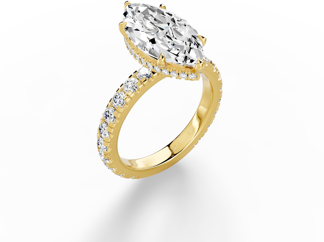 Marquise Hidden Halo Thin Series 2.00MM