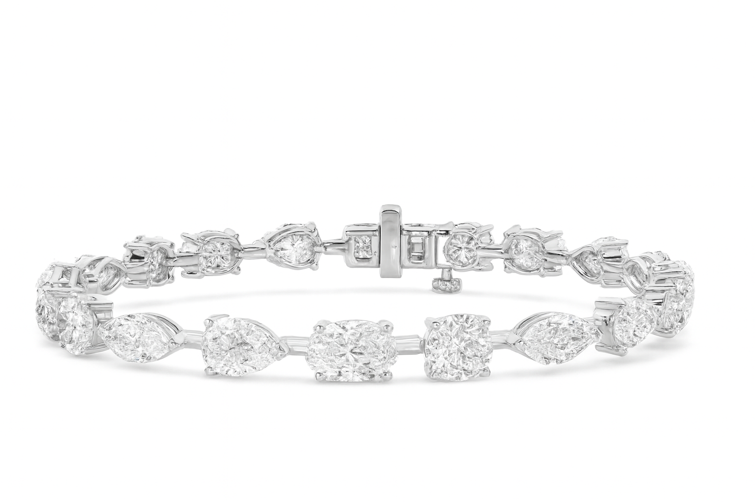 Mixed Shape Lab Grown Diamond Tennis Bracelet
