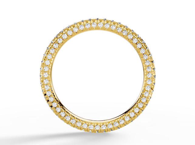 3D Pave Wedding Band