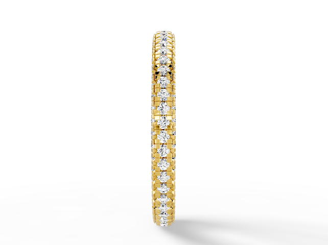 3D Pave Wedding Band