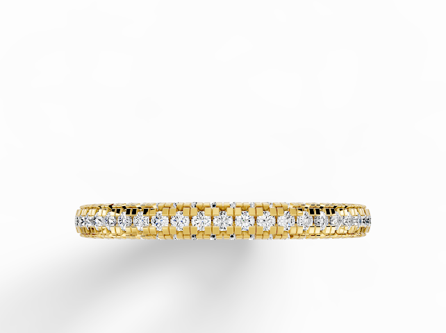 3D Pave Wedding Band