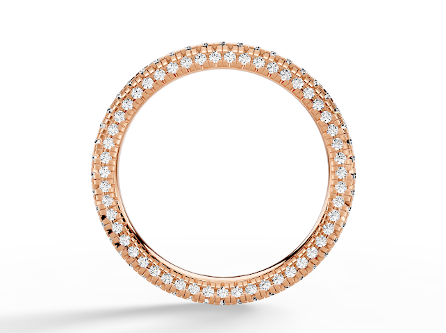 3D Pave Wedding Band