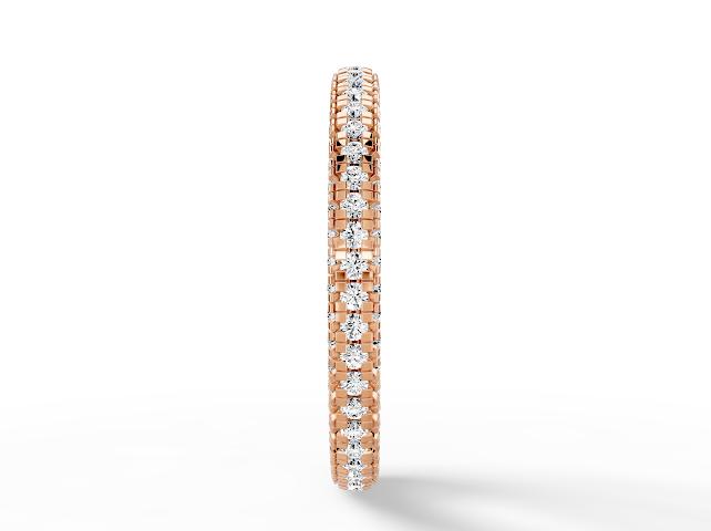 3D Pave Wedding Band