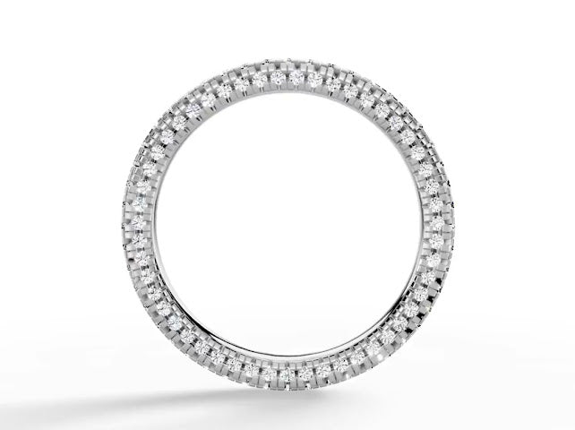 3D Pave Wedding Band