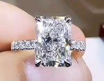 5.00 Carat Radiant Cut in Signature Hidden Halo 2.5MM in 14K White Gold