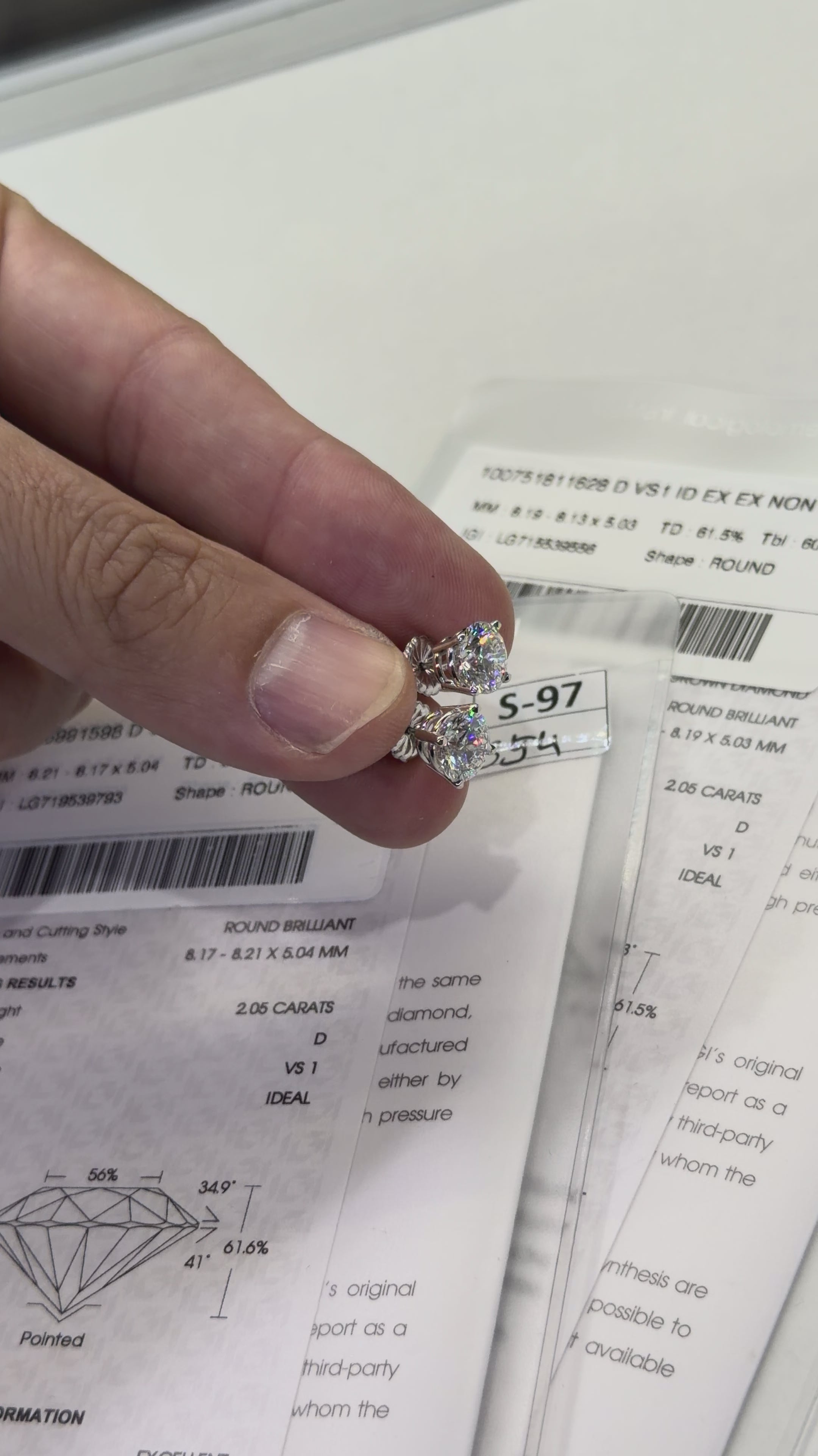 Round Brilliant Stud Earrings