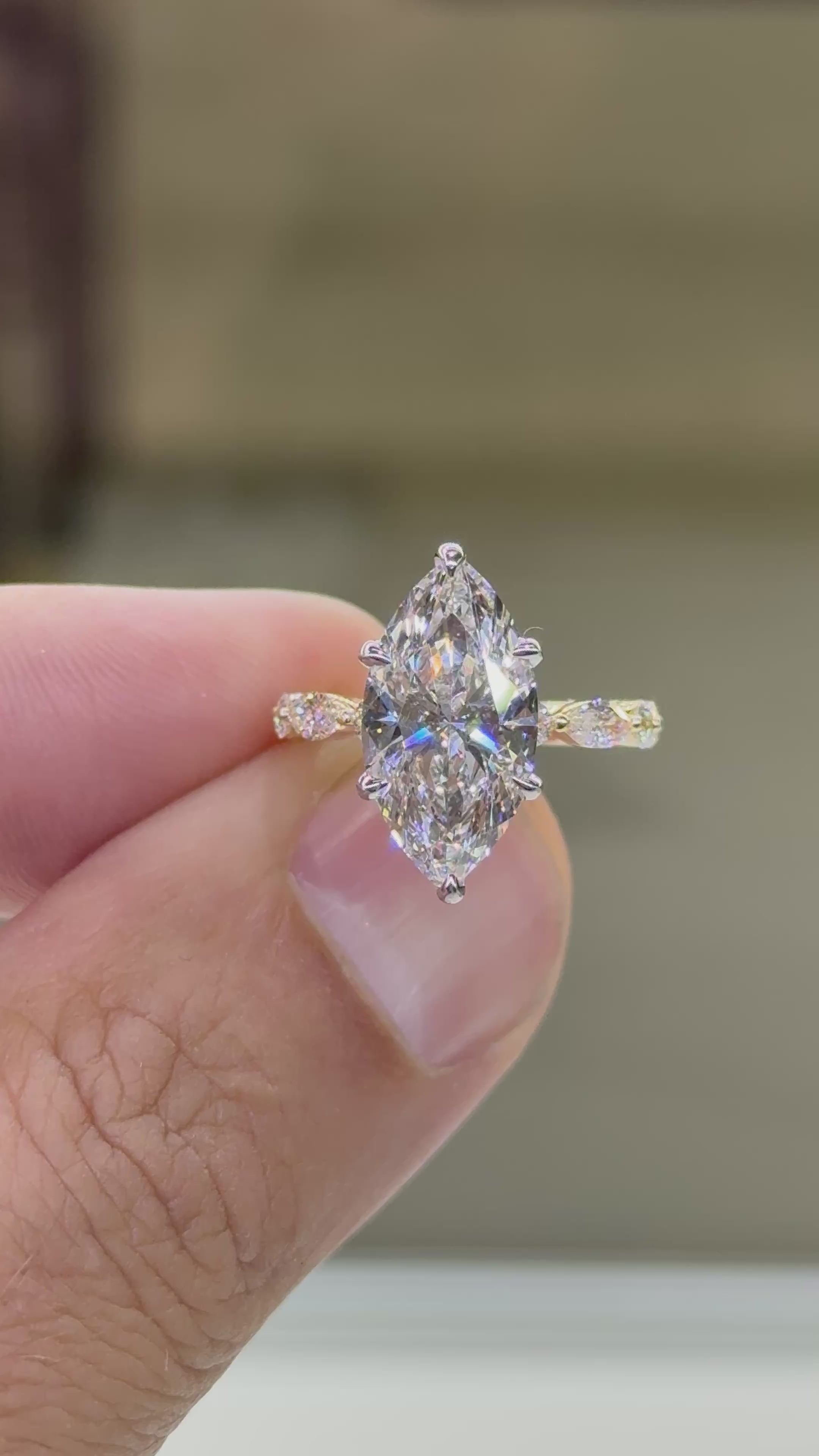 Marquise Hidden Halo Thin Series 2.00MM