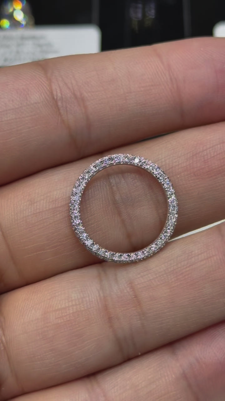 3D Pave Wedding Band