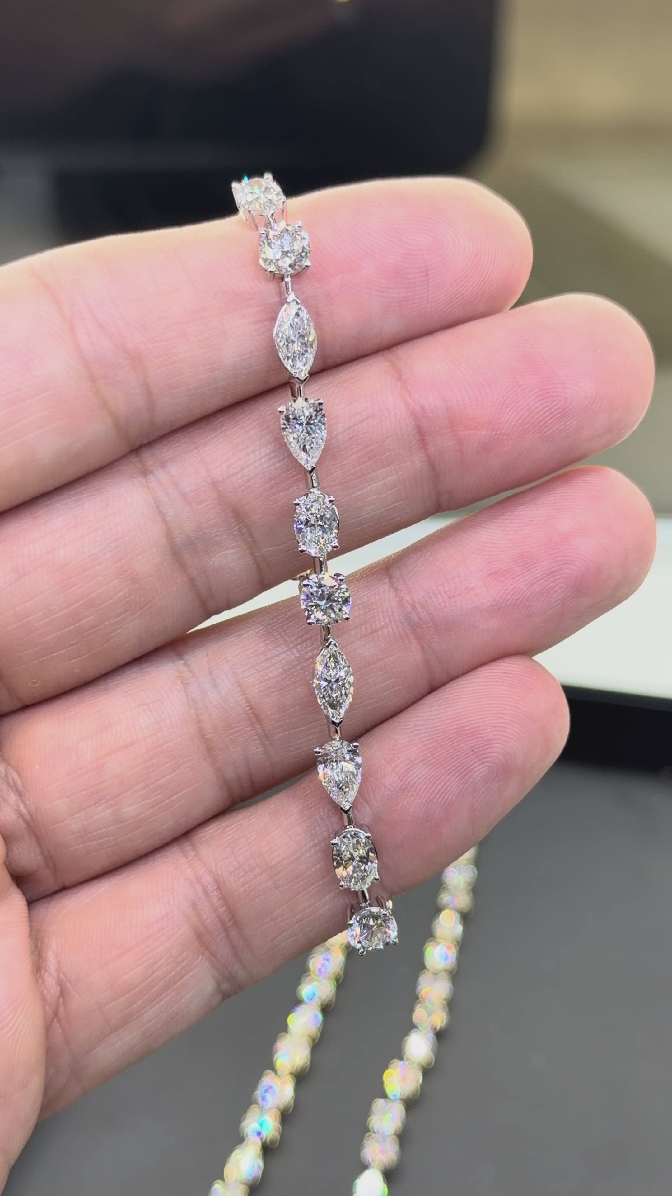 Mixed Shape Lab Grown Diamond Tennis Bracelet